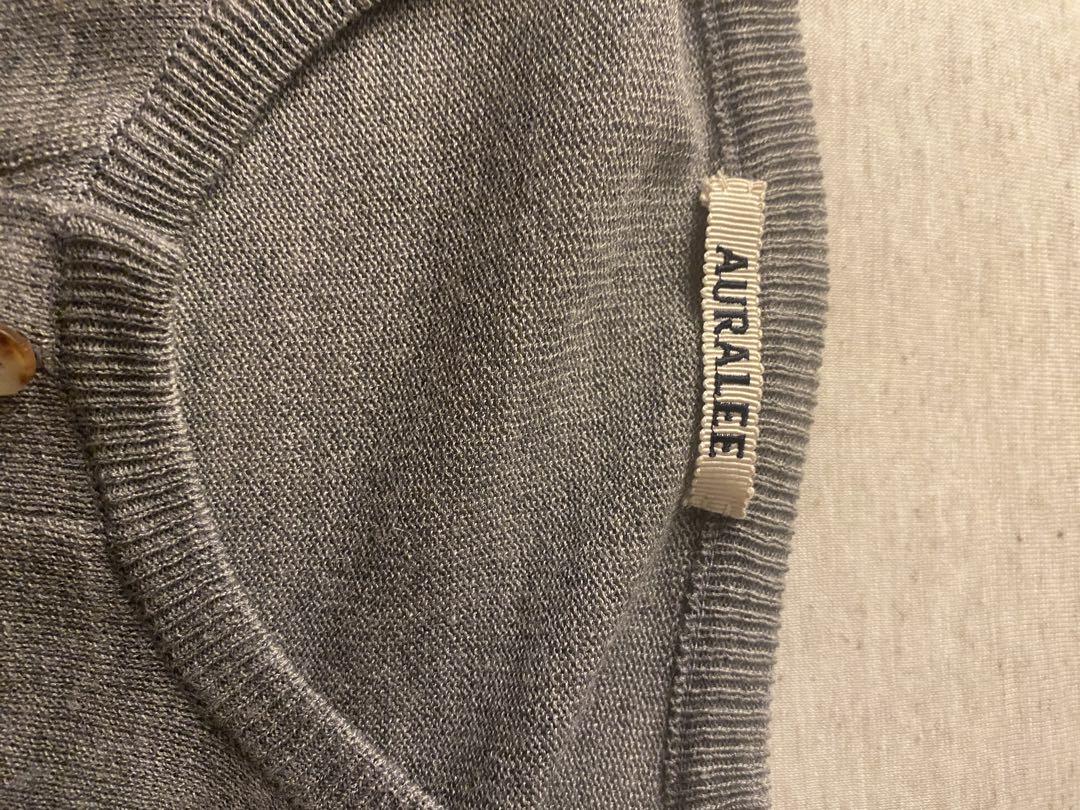 オーラリー Cashmere Hard Twist Knit Cardigan