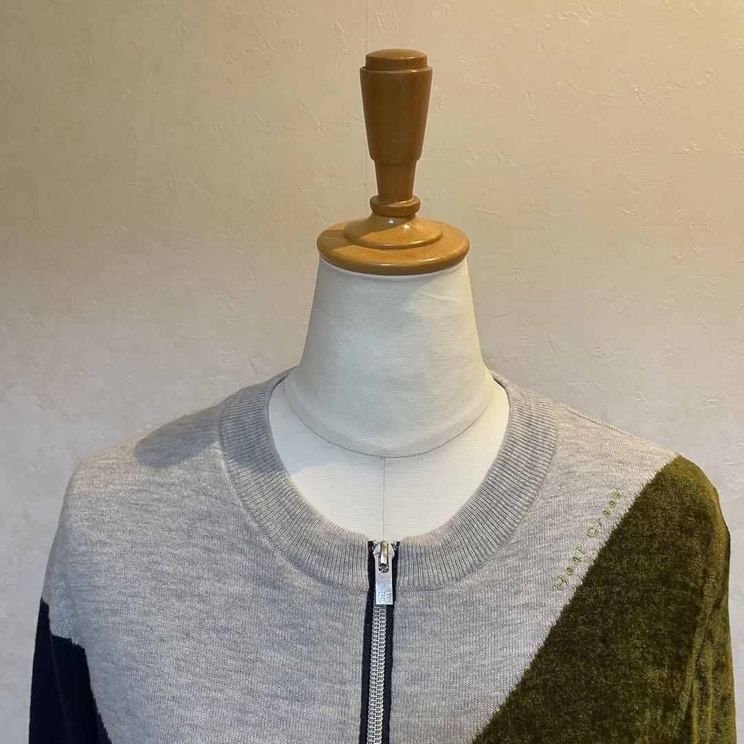 【美品】ヒールクリーク HEAL CREEK ジャケット 総柄 グレー系 40