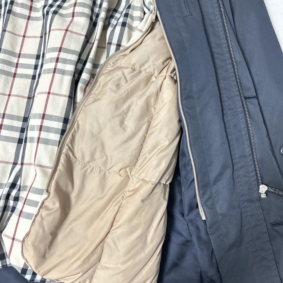 【BURBERRY LONDON】ダウンベスト付きコート　ノバチェック　ベージュ BURBERRY LONDON】ダウンベスト付きコート ノバチェック ベージュ