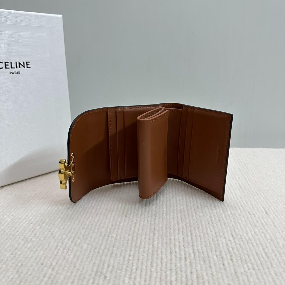 CELINEセリーヌ 財布 カーフスキン フラップ ウォレット