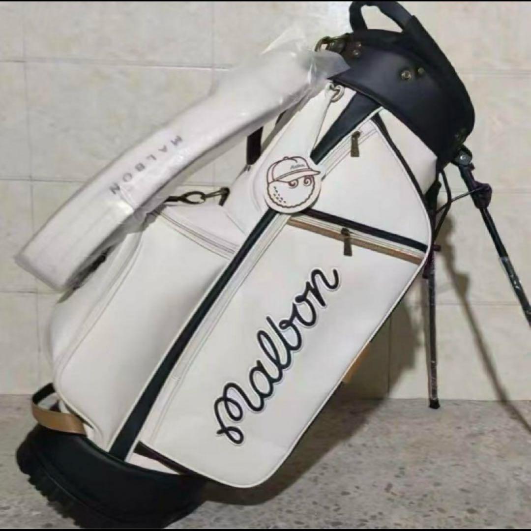 malbon golf マルボン ゴルフ キャディバッグ 白