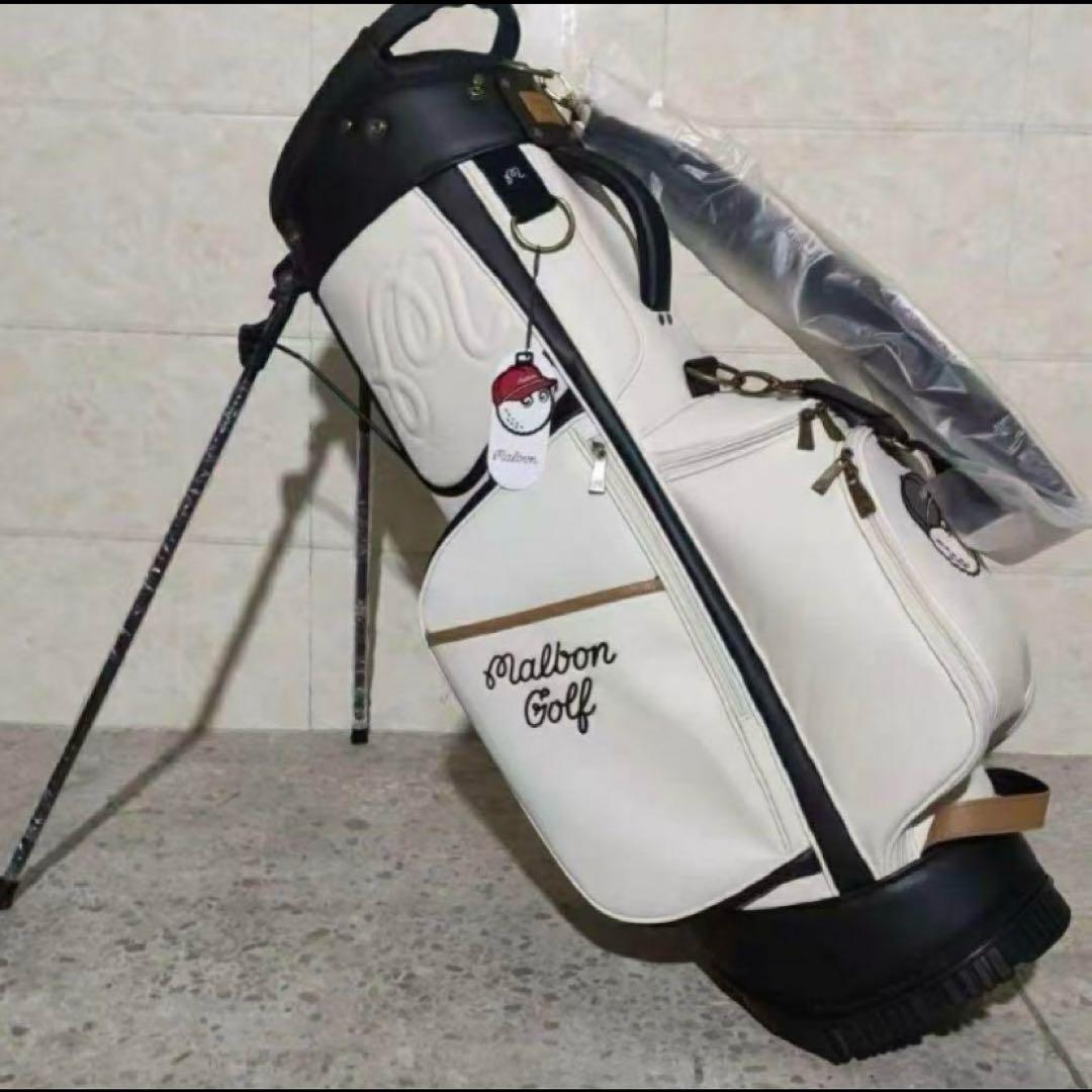 malbon golf マルボン ゴルフ キャディバッグ 白