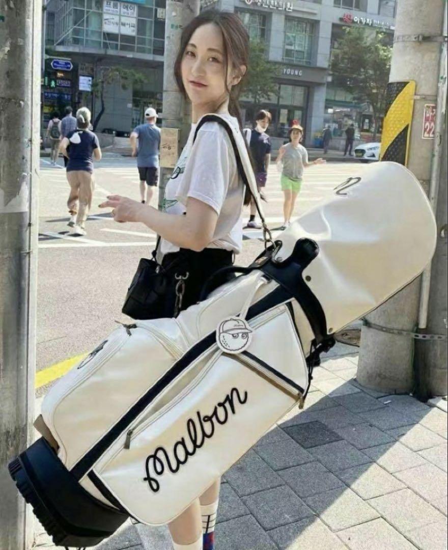 malbon golf マルボン ゴルフ キャディバッグ 白