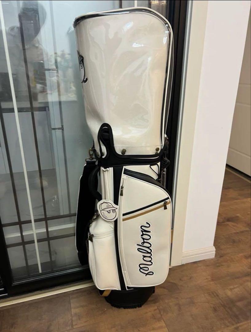 malbon golf マルボン ゴルフ キャディバッグ 白