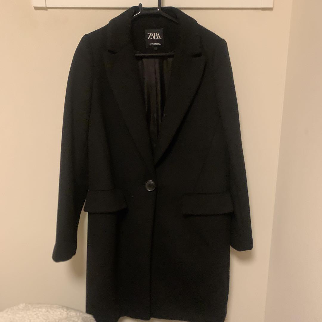 ★極美品★ZARA ブラック ロングコート ZARA 黒 ロングコート工場 直営 店