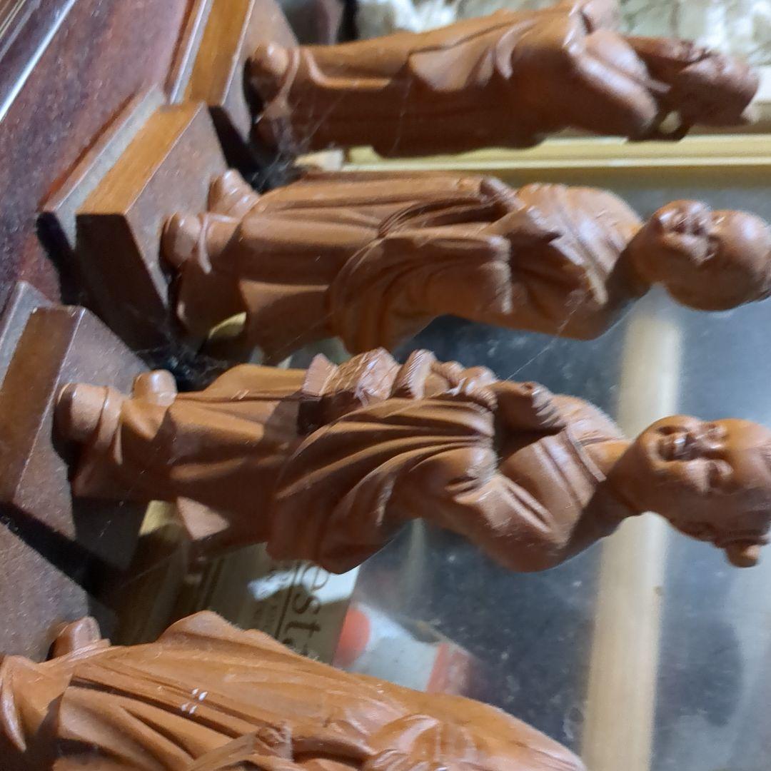 中国伝説の八仙人彫刻像8体セット 中国伝説の八仙人彫刻像8体セット 30年前15万円で購入したもの