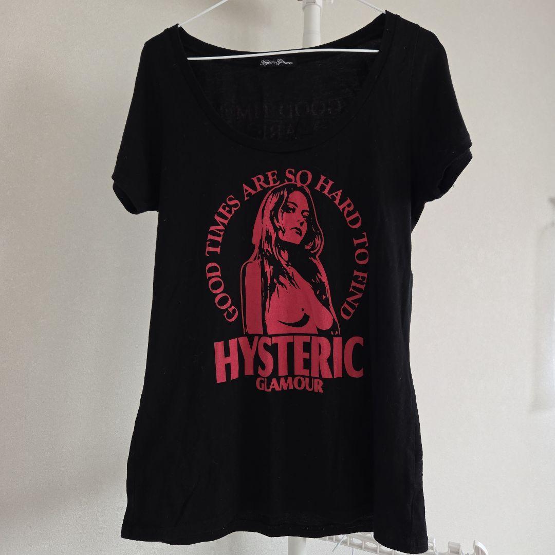 ヒス☆HYSTERIC GLAMOUR 半袖Tシャツ 黒