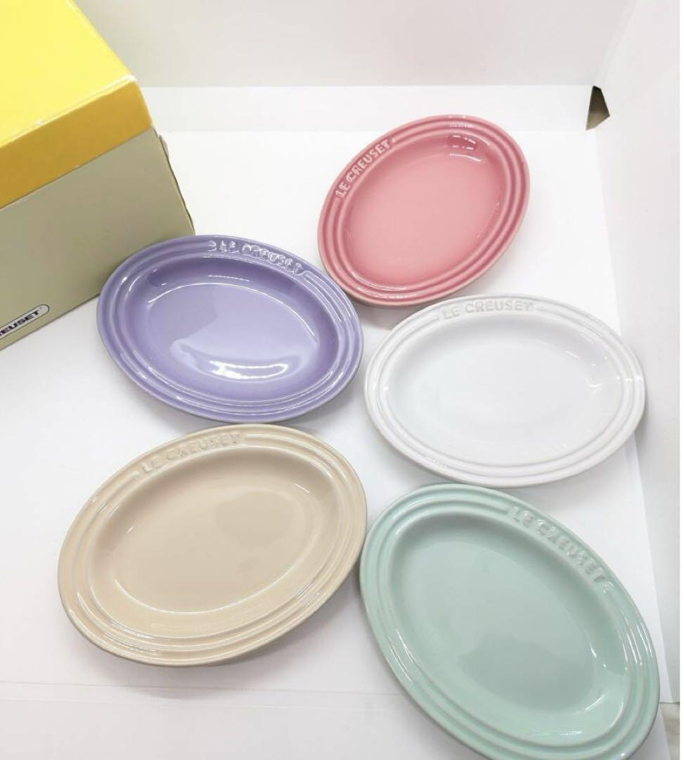 LE CREUSET ル・クルーゼ　ミニオーバルプレート (5枚入り)レンジ対応