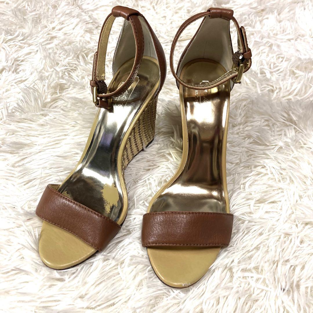 ダブルバックルストラップ スリングバックサンダル - Brown