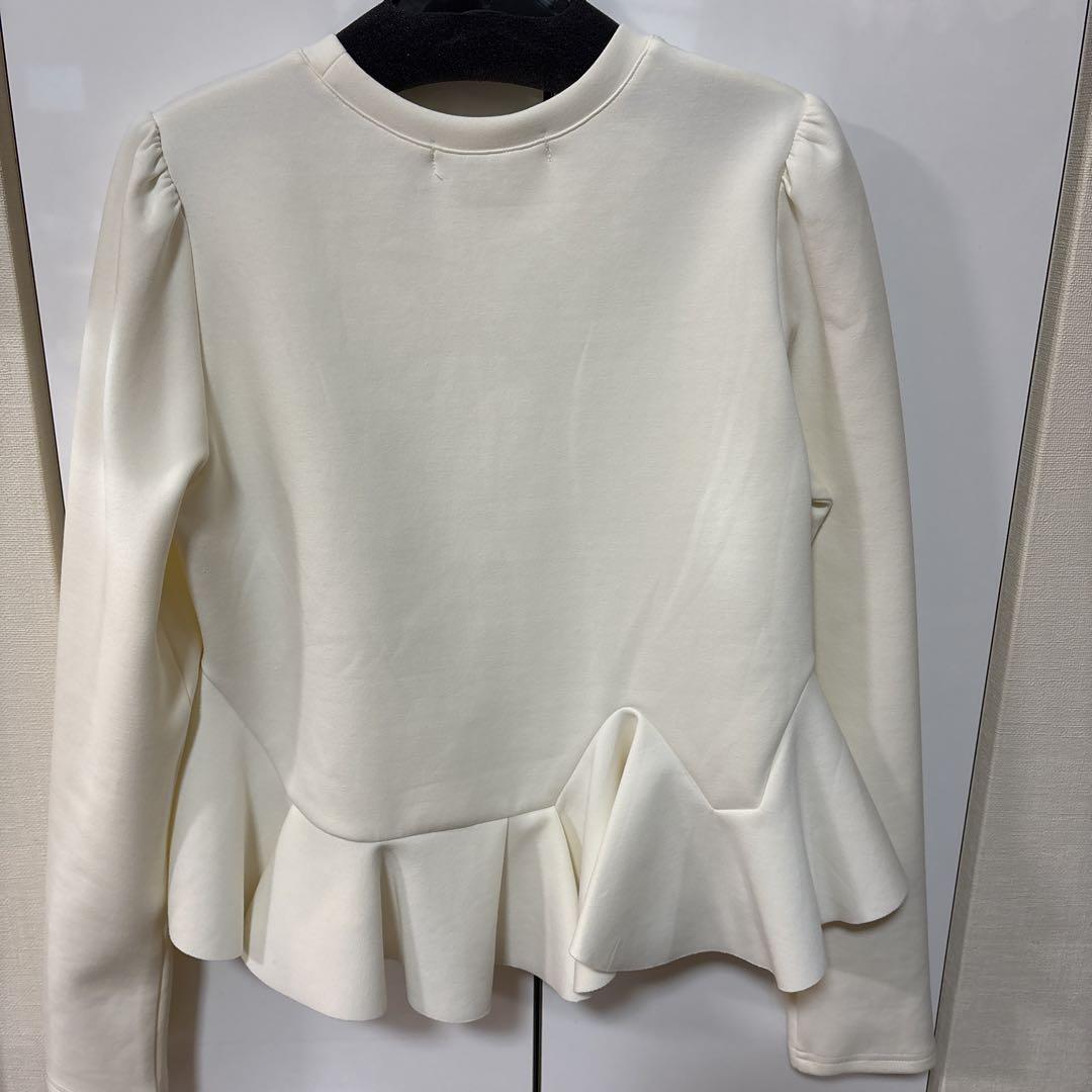 【美品】ココディール アシメペプラムブラウス M ブラック COCODEAL ココディール アシメペプラムブラウス