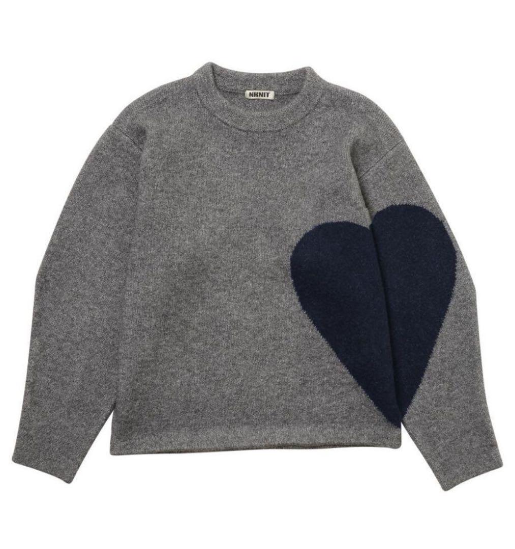 nknit ♡ pattern KNIT GRAY/NAVY⓪