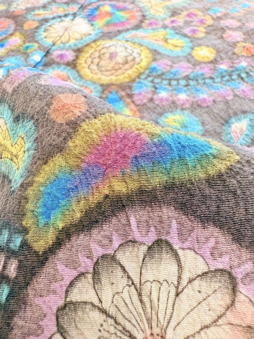 美品 高級 訪問着 正絹 袷 総絞り 辻が花 作家物 落款入 約120万円 美品 高級 訪問着 正絹 袷 総絞り 辻が花 作家物 落款入 約120万
