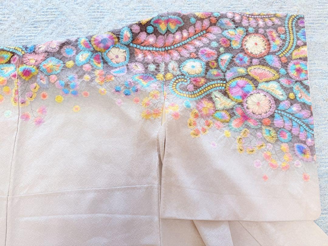 美品 高級 訪問着 正絹 袷 総絞り 辻が花 作家物 落款入 約120万円 美品 高級 訪問着 正絹 袷 総絞り 辻が花 作家物 落款入 約120万