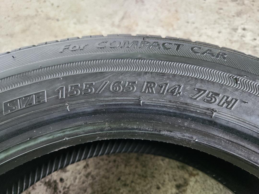 2020年製 ブリヂストンタイヤ 155/65R14 日本製☆2本