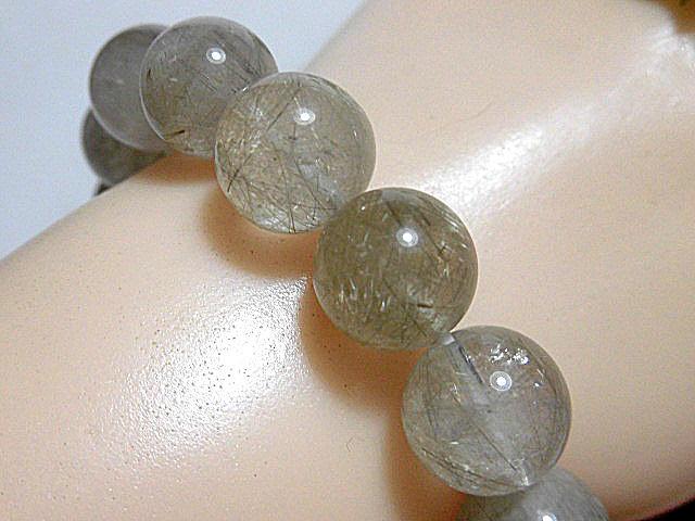 天然石 プラチナルチルクォーツブレスレット内周18.7cm 240101800 画像3