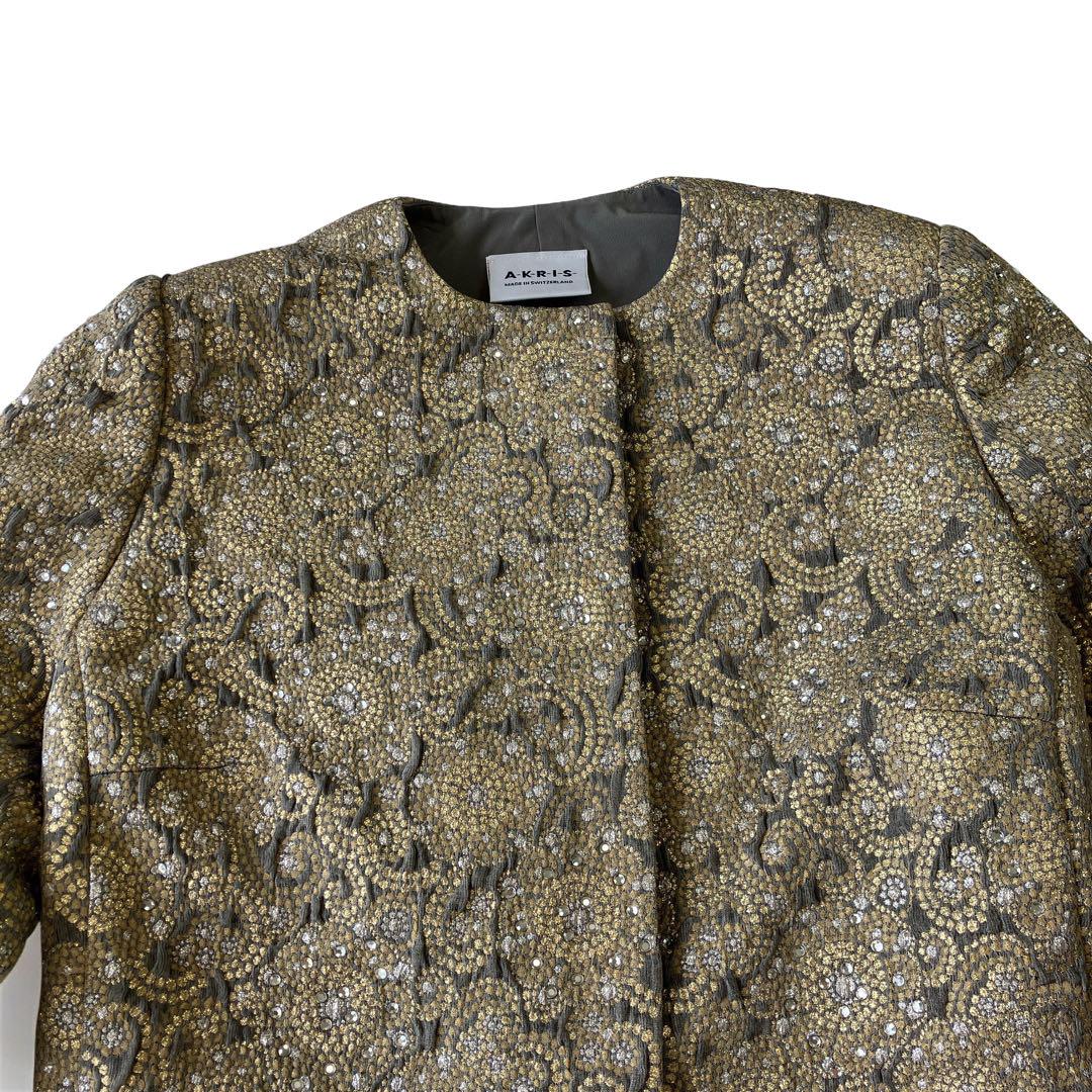 Akris アクリス トップス フォーマル ノーカラー ジャケット L