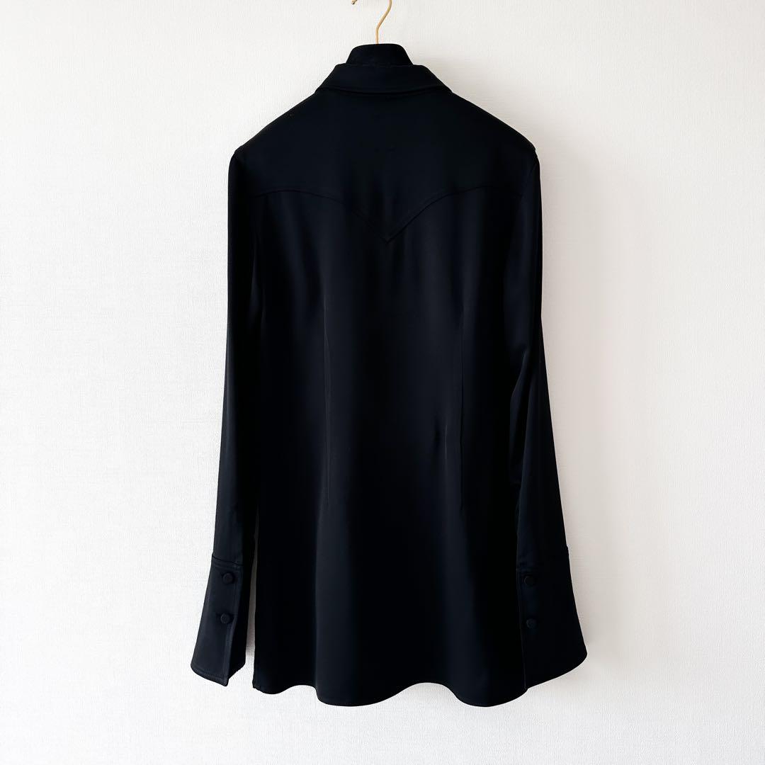 FETICO （フェティコ）/ SATIN SHIRT サテンシャツ 黒