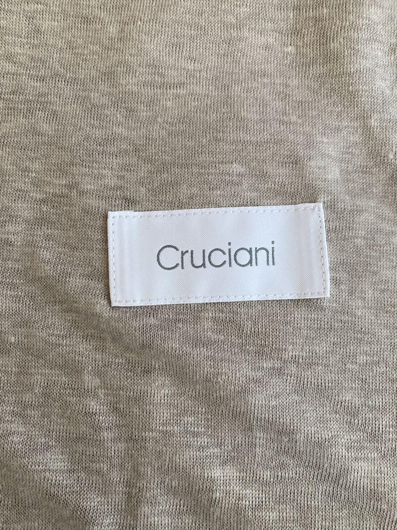 Cruciani リネン 麻 テーラードジャケット ニット グレー 52 近年