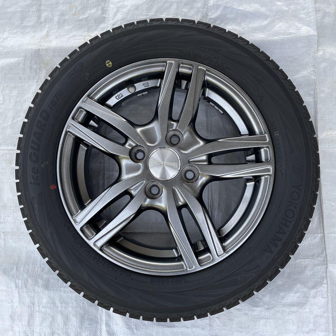 155/65R14 スタッドレス ホイールセット ヨコハマ IG70 1/2