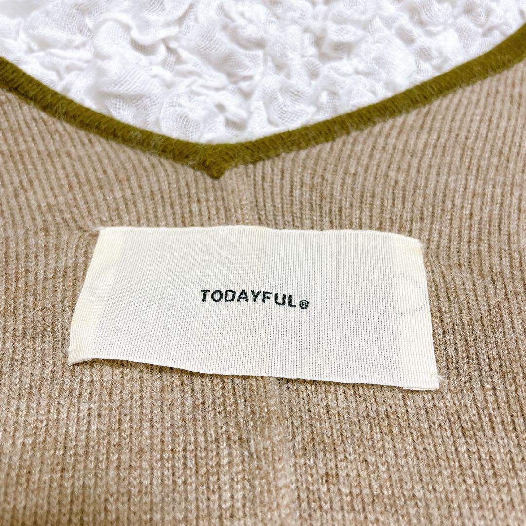 TODAYFUL(トゥデイフル) ダブルフェイスニットガウン　ポンチョ　ブラウン TODAYFUL（トゥデイフル）の「TODAYFUL(トゥデイフル
