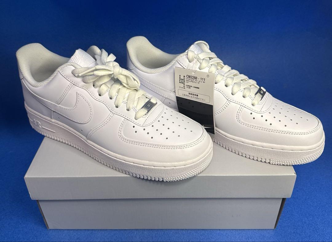 輝く高品質な NIKE AIR FORCE 1 '07 WHITE/WHITE 27.5㎝ 靴