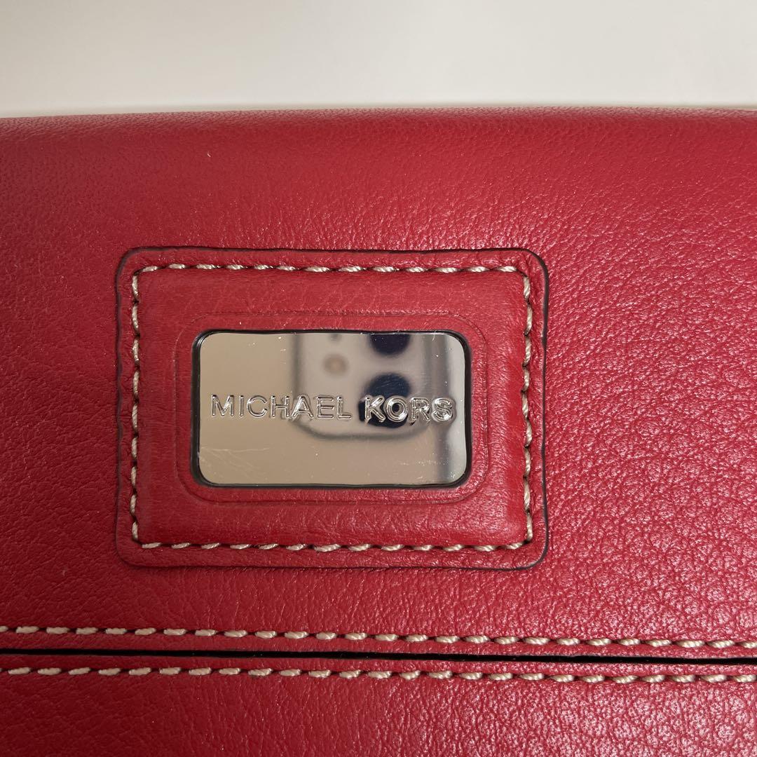 ト セール おすすめ MICHAEL 未使用 KORS 1＊22 長財布/レッド マイケルコース / 小物