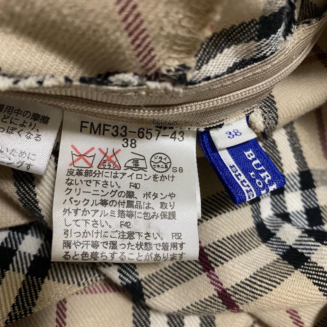 【美品✨】バーバリーブルーレーベル メガチェック ワンピース プリーツ 38