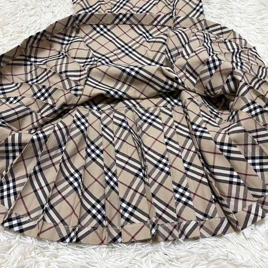 【美品✨】バーバリーブルーレーベル メガチェック ワンピース プリーツ 38