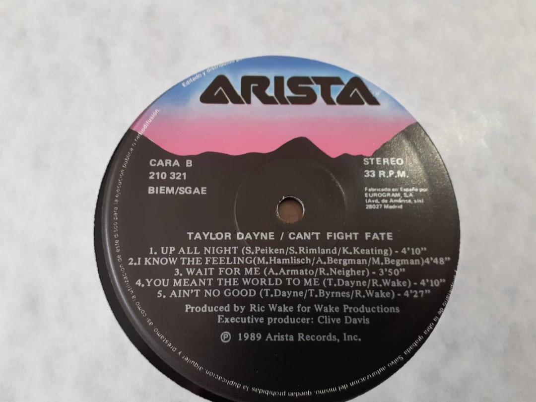 テイラー・デイン　Can't Fight Fate　スペイン盤 LP レコード
