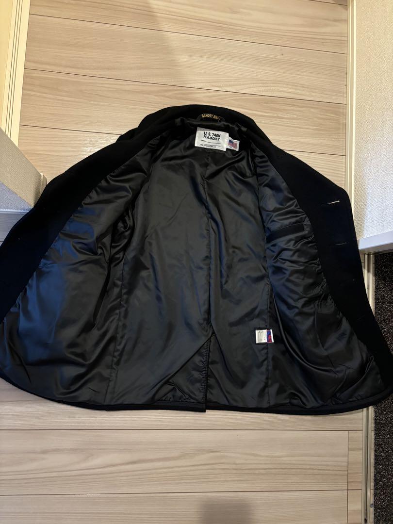 美品Schott SCH-753 US Pコート 24oz ネイビー