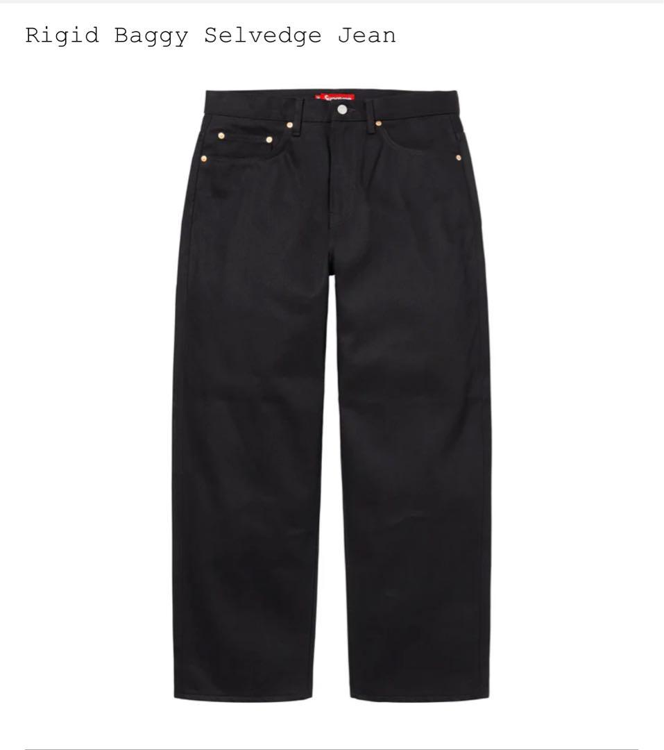 パンツ Supreme Rigid Baggy Selvedge Jean Black