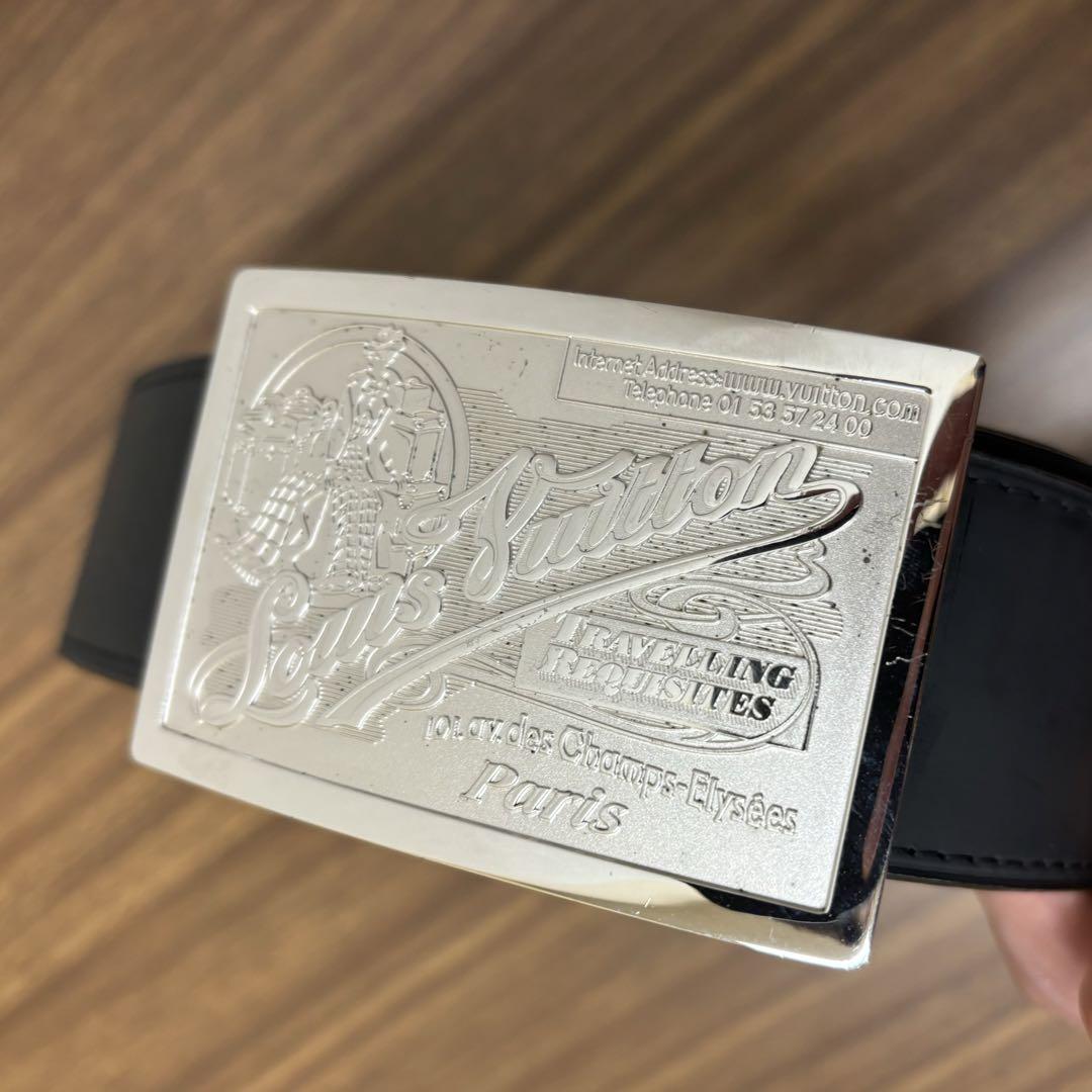 【美品】ルイヴィトン M6812 メタルバックル ベルト 95/38サンチュール
