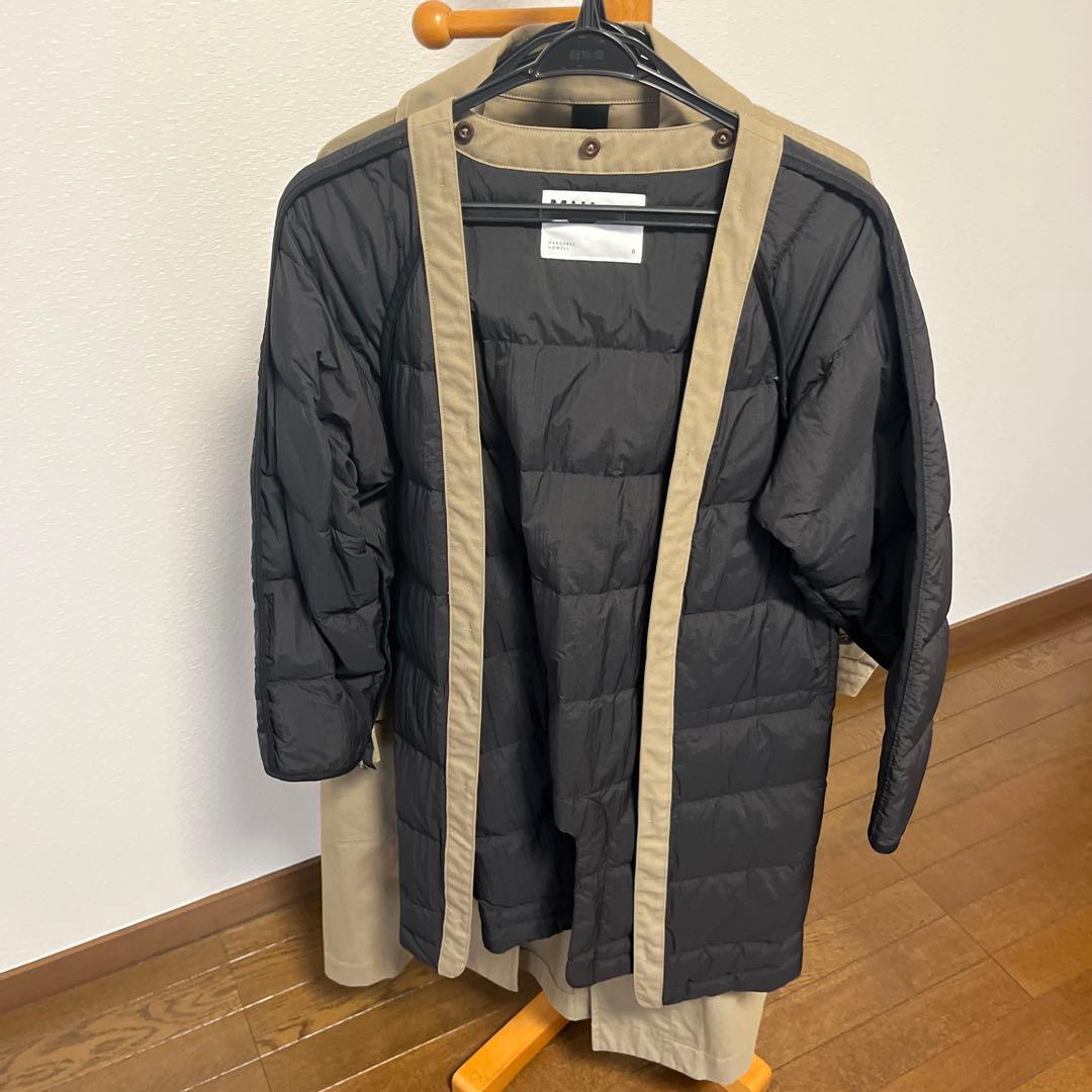 MHL, ベージュ トレンチコート ダウンライナー付き MHL, ベージュ トレンチコート ダウンライナー付き