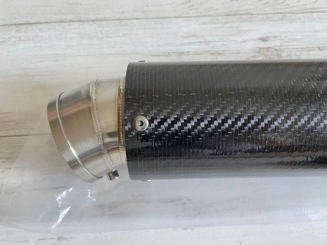 汎用!60.5MM 550MM サイレンサー　マフラーステンレス カーボン