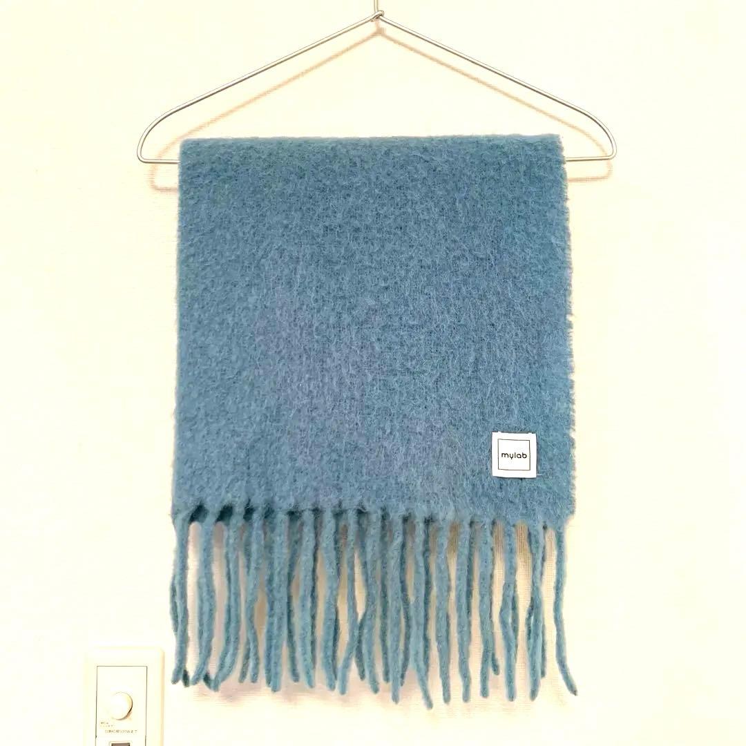 mylab マイラブ フリンジ マフラー イタリア製 アルパカ三越伊勢丹