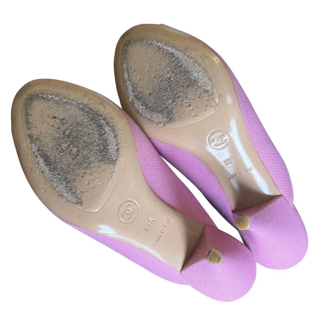 【極美品★付属品付】CHANEL ココマーク ミュール サンダル ピンク 極美品☆付属品付】CHANEL ココマーク ミュール サンダル ピンク