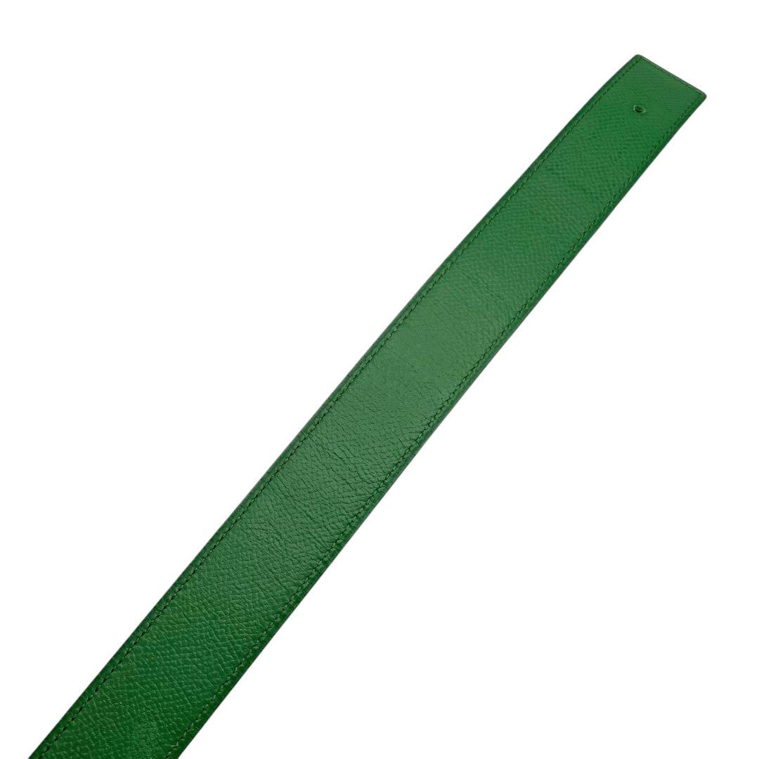 ⭐️良品⭐️ エルメス レザー ベルト 65 バックルなし グリーン