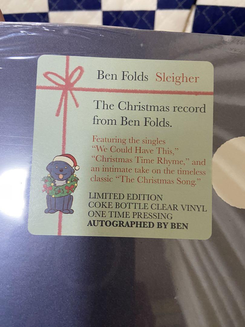 Ben Folds Sleigher LP サイン入り autographed