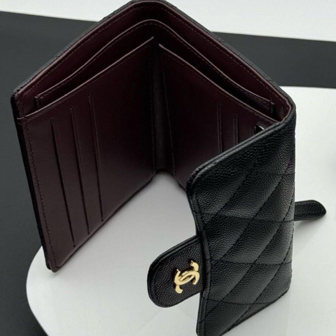 CHANEL 三つ折り財布  黒