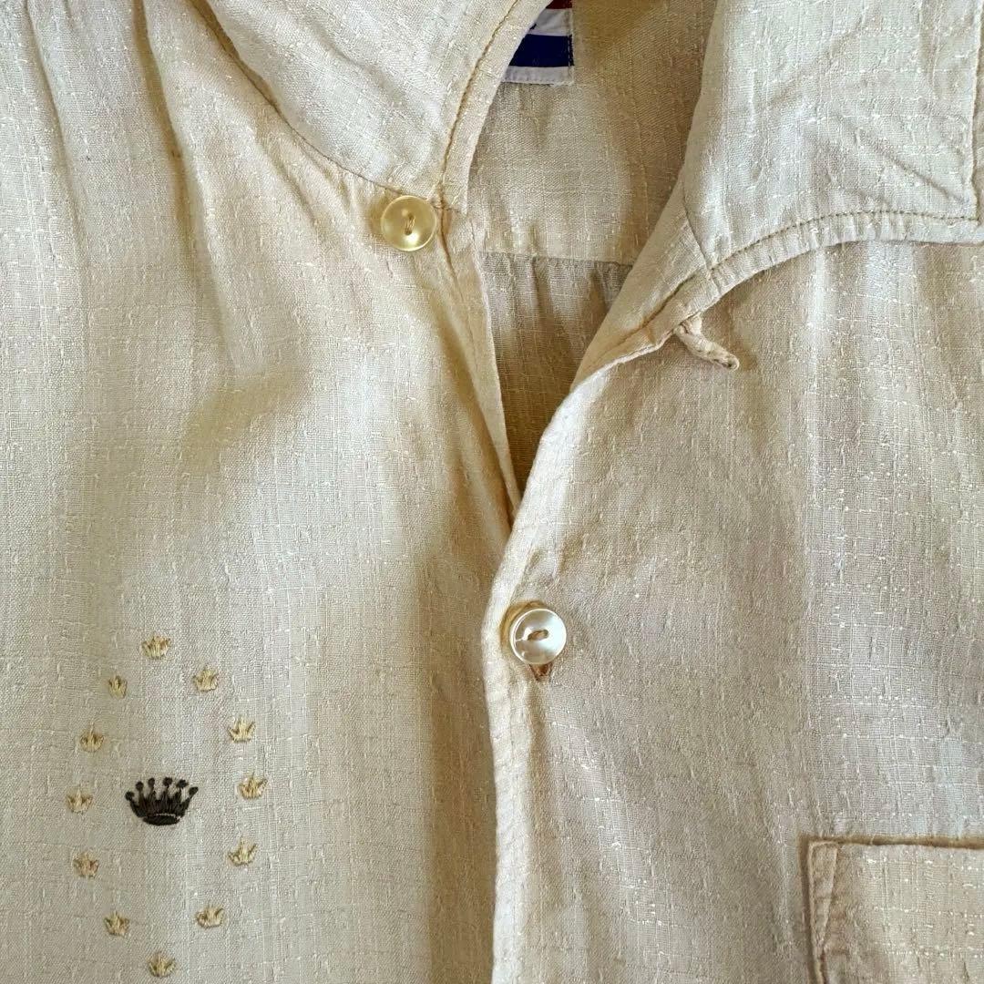 60s DONEGAL Italian collor rayon shirt M