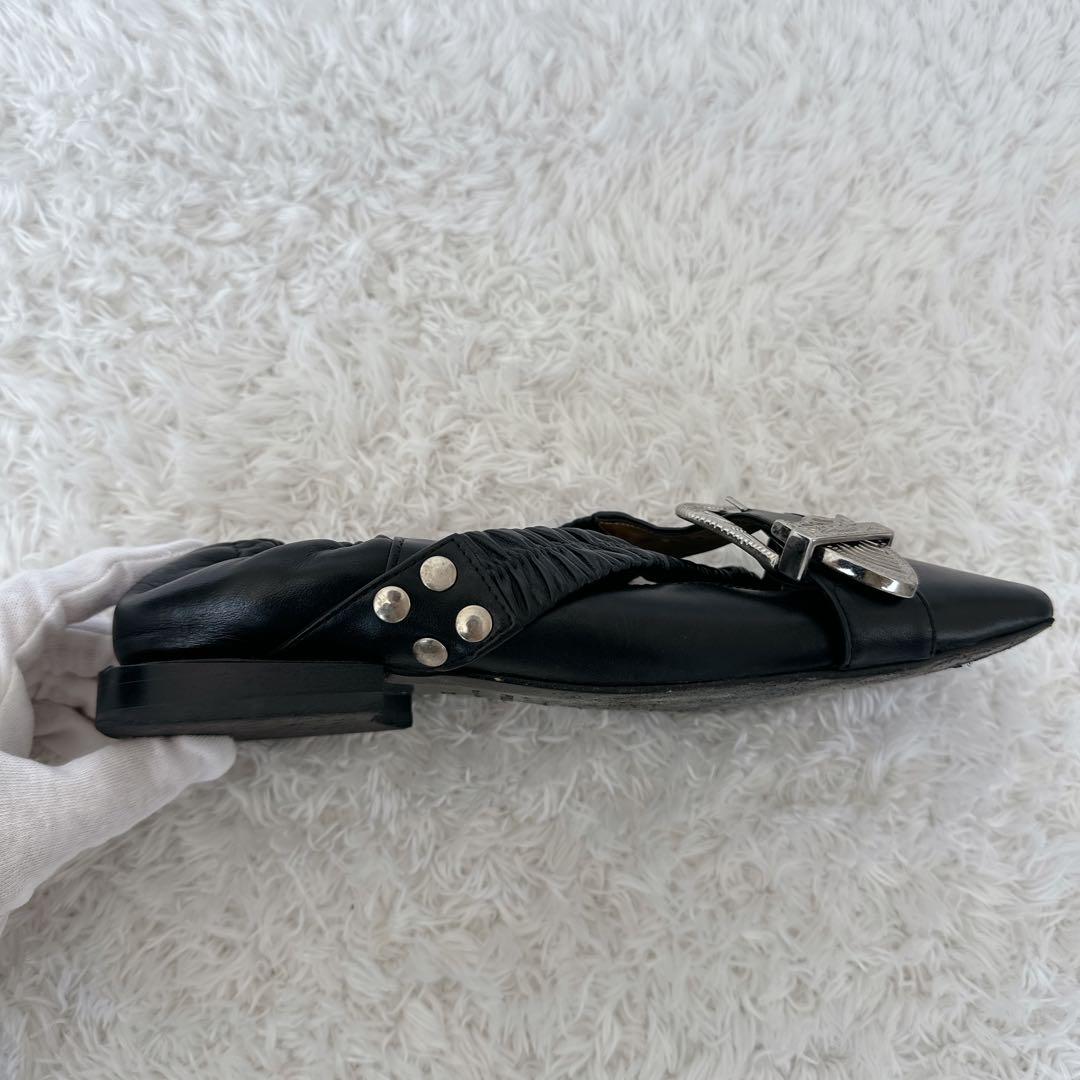 良品 TOGA PULLA バレエシューズ　パンプス 38 ブラック