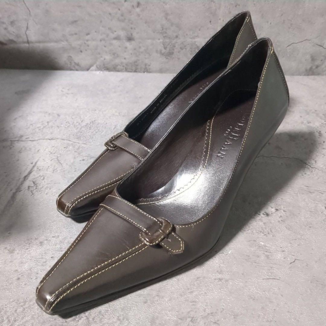 【COLE HAAN】 コールハーン （5B） スクエアトゥパンプス靴