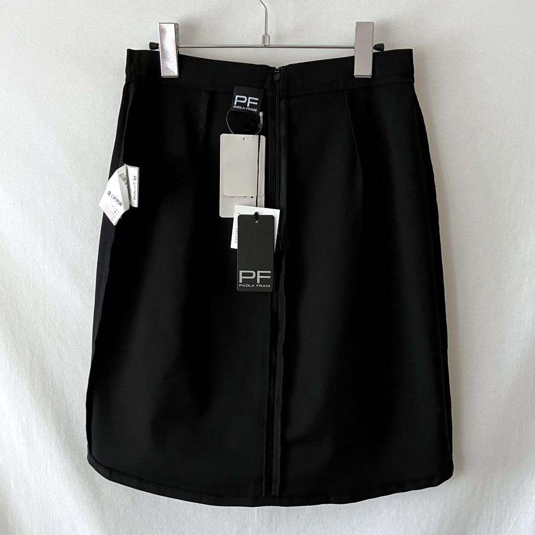 【送料込】 FRANI PAOLA 定価4万 新品 スカート L相当 42 黒 ストレッチ スカート