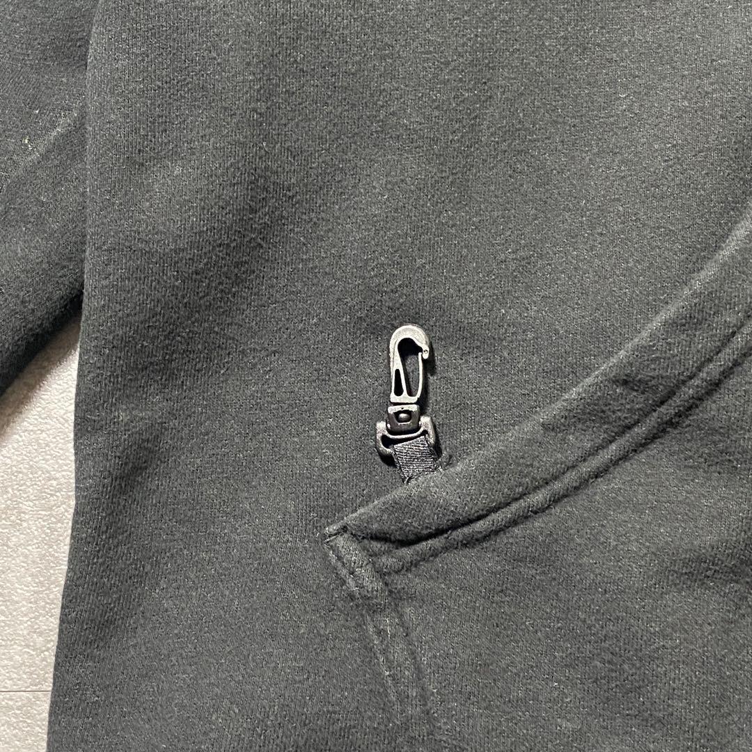 00's Reebok リーボック　刺繍アーチロゴ　黒　スウェット　パーカー