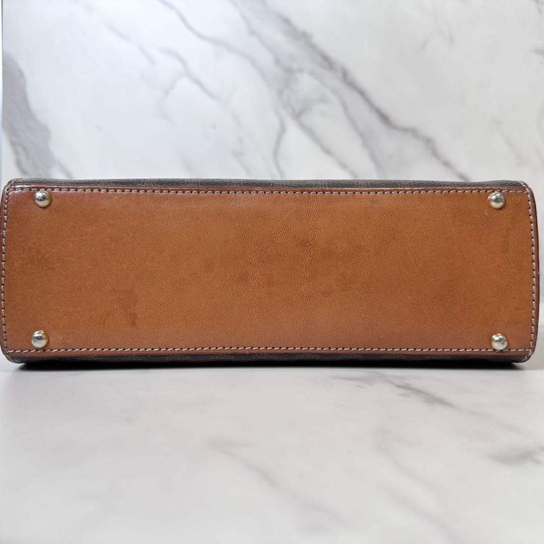 【美品】希少 CELINE マカダム ターンロック ハンドバッグ ゴールド金具