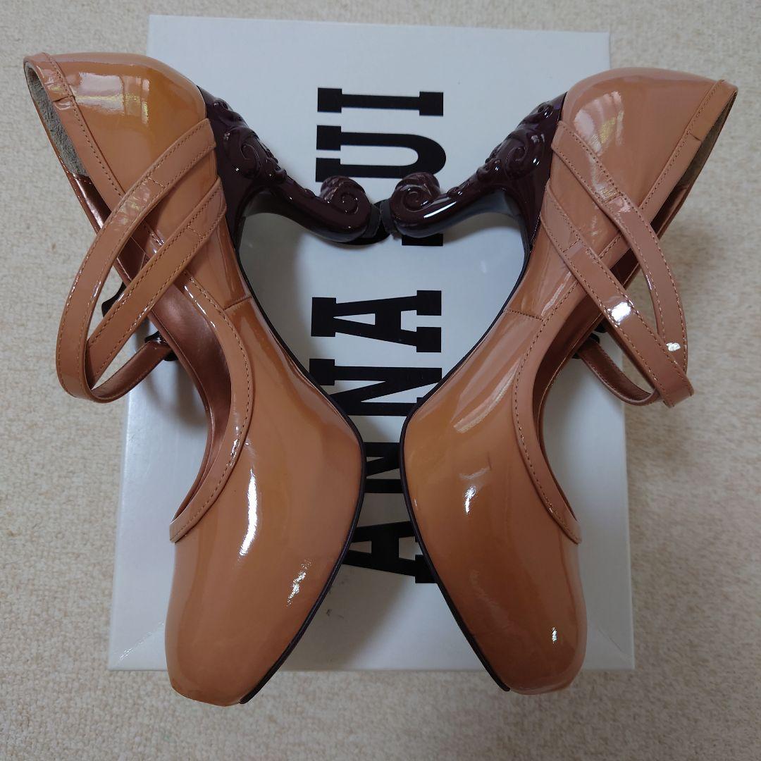 ANNA SUI】アナスイ 猫脚ヒール パンプス 23.5 ピンクベージュ