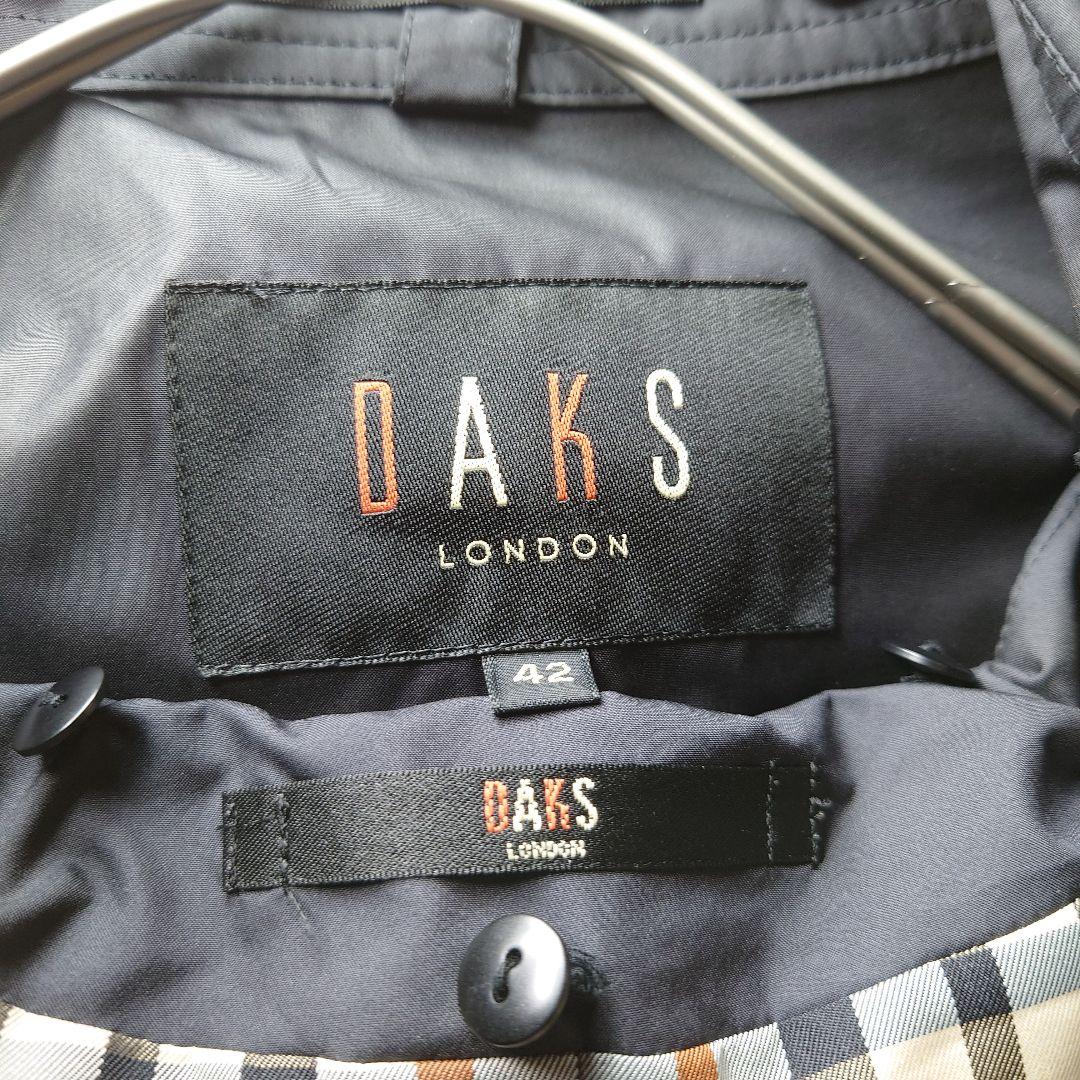【美品】DAKS キルティングコート トレンチコート XL ブラック ダウン
