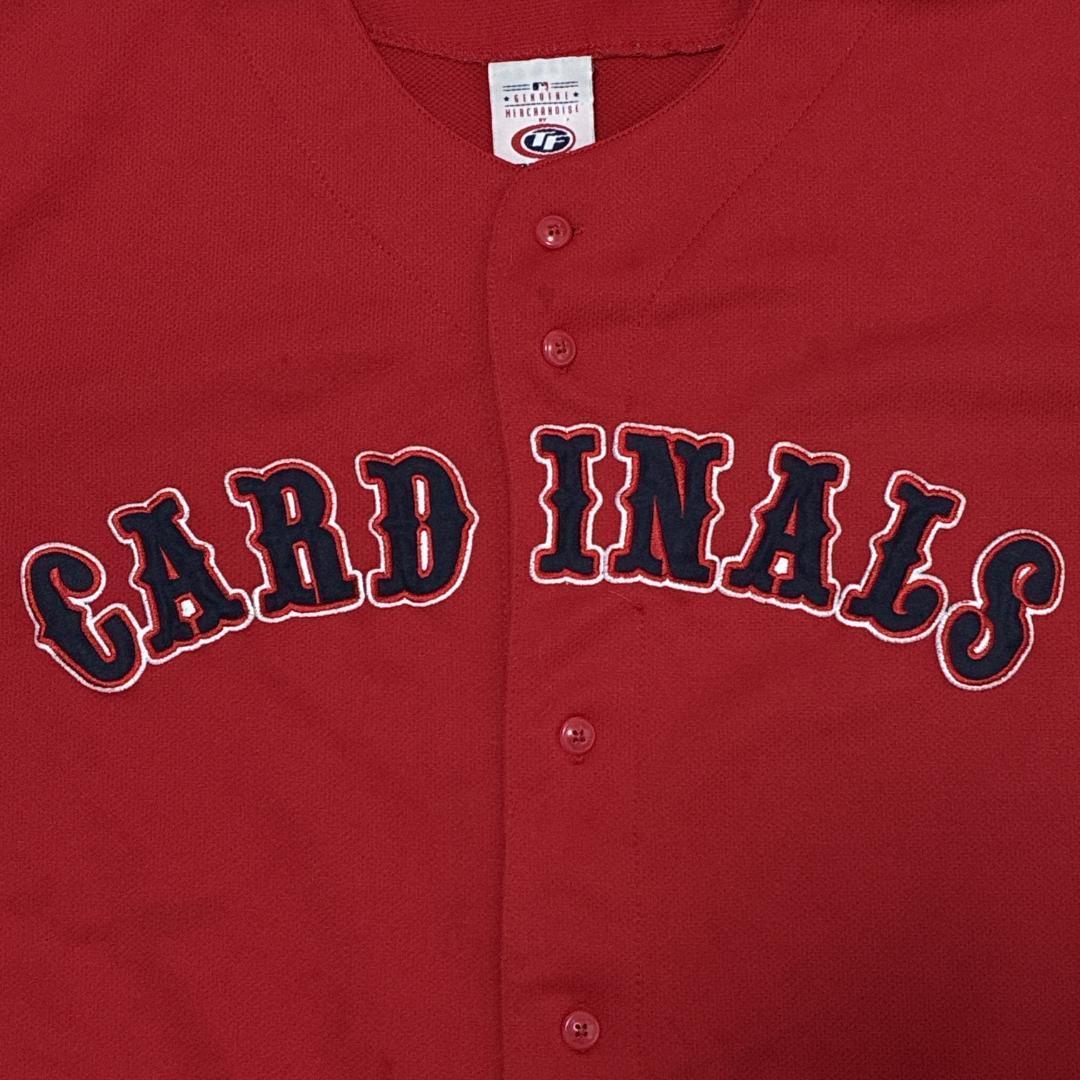 MLBカージナルス ユニフォーム ゲームシャツ 刺繍ロゴ 2XL 90s