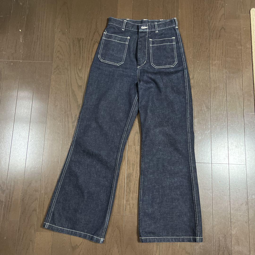 フィルメランジェ　ダークデニム フレアパンツ