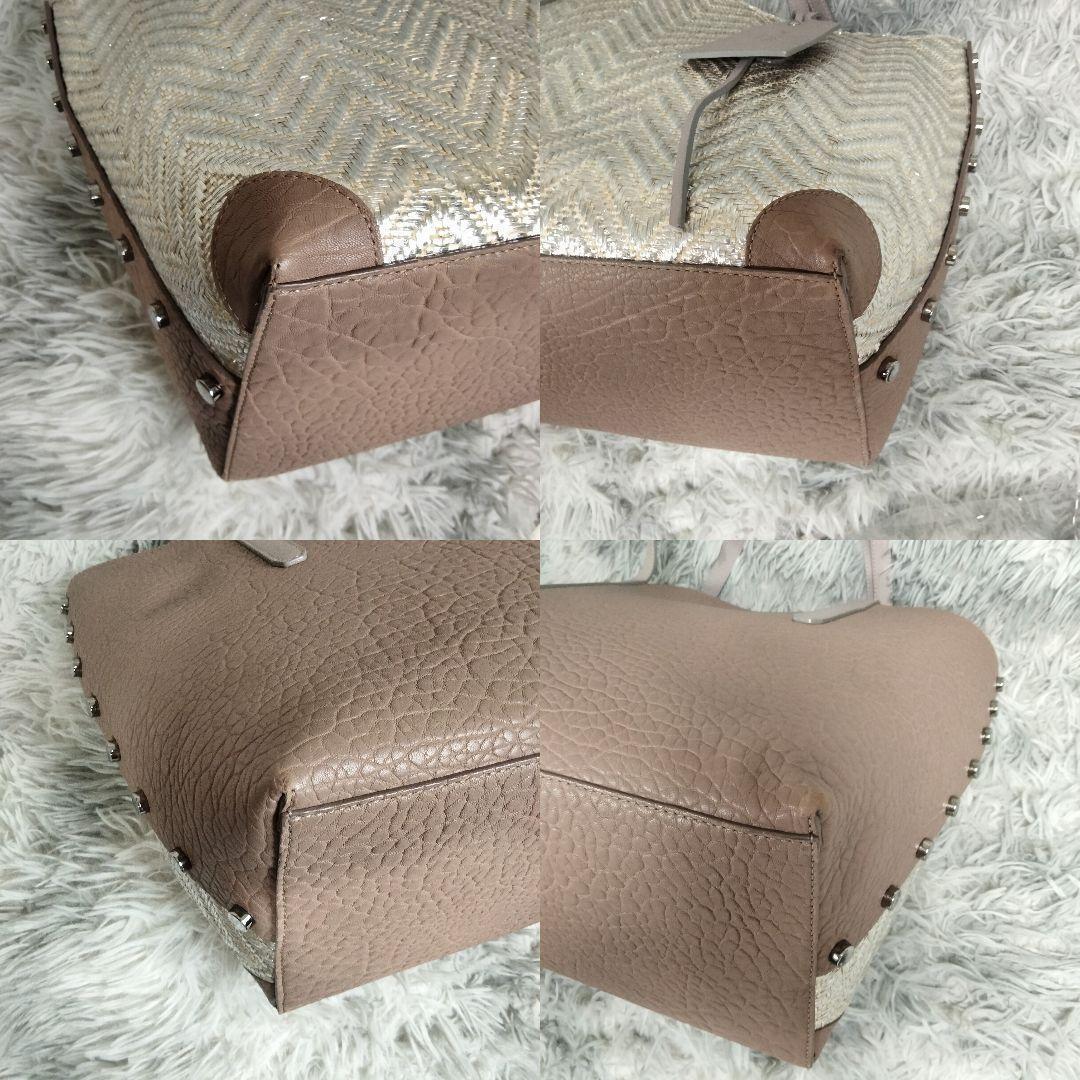 JIMMY CHOO トートバッグ ツイストイーストウエスト スタッズ A4